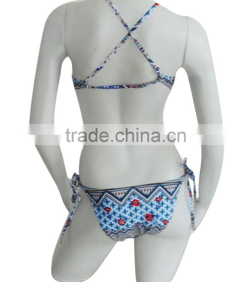 Tight sexy swimsuit piece swimsuit Floral Bikini swimsuit split