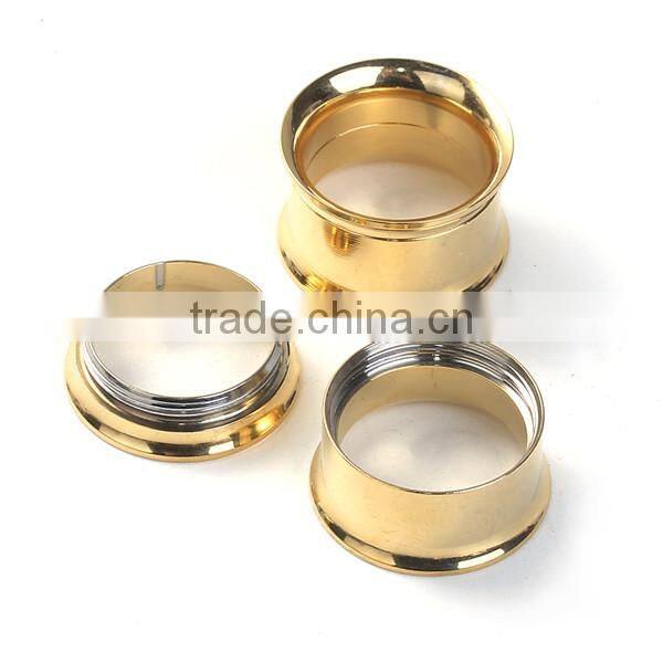 14mm Stainless Steel Ear Stretcher Expander Bobbin Gold Plated Hot Sale Expanders