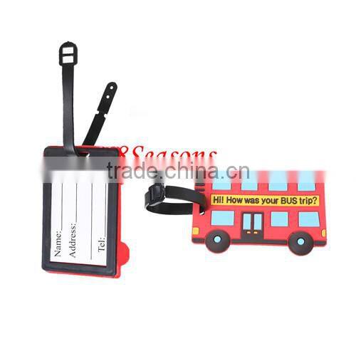 Red Polyvinylchlorid Travel Suitcase Baggage Tag Luggage Tag Name Bag Card Holder