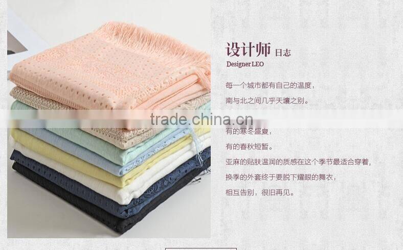 New fashion custom lash lace trimming viscose hijab scarf