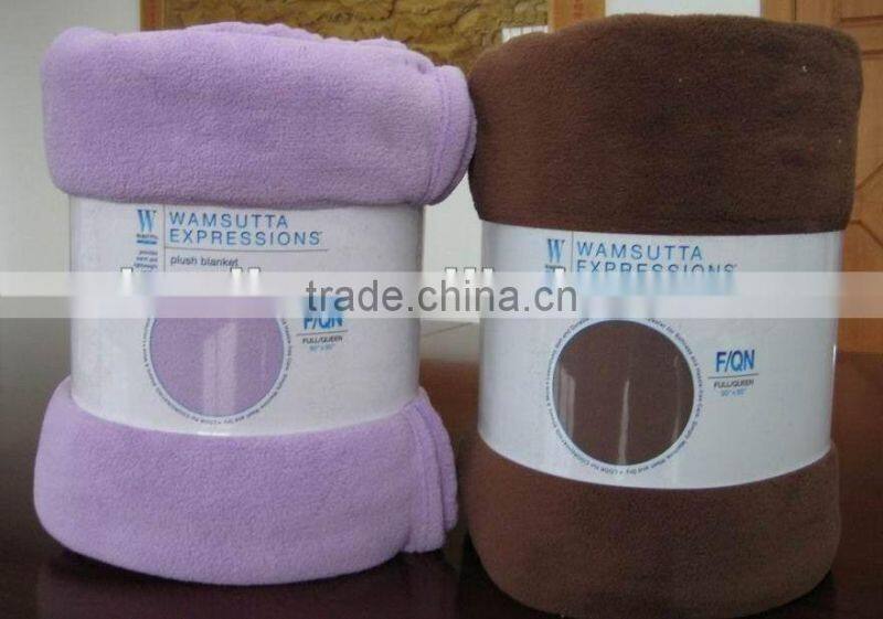 100% polyester super soft microfiber plush throw blanket