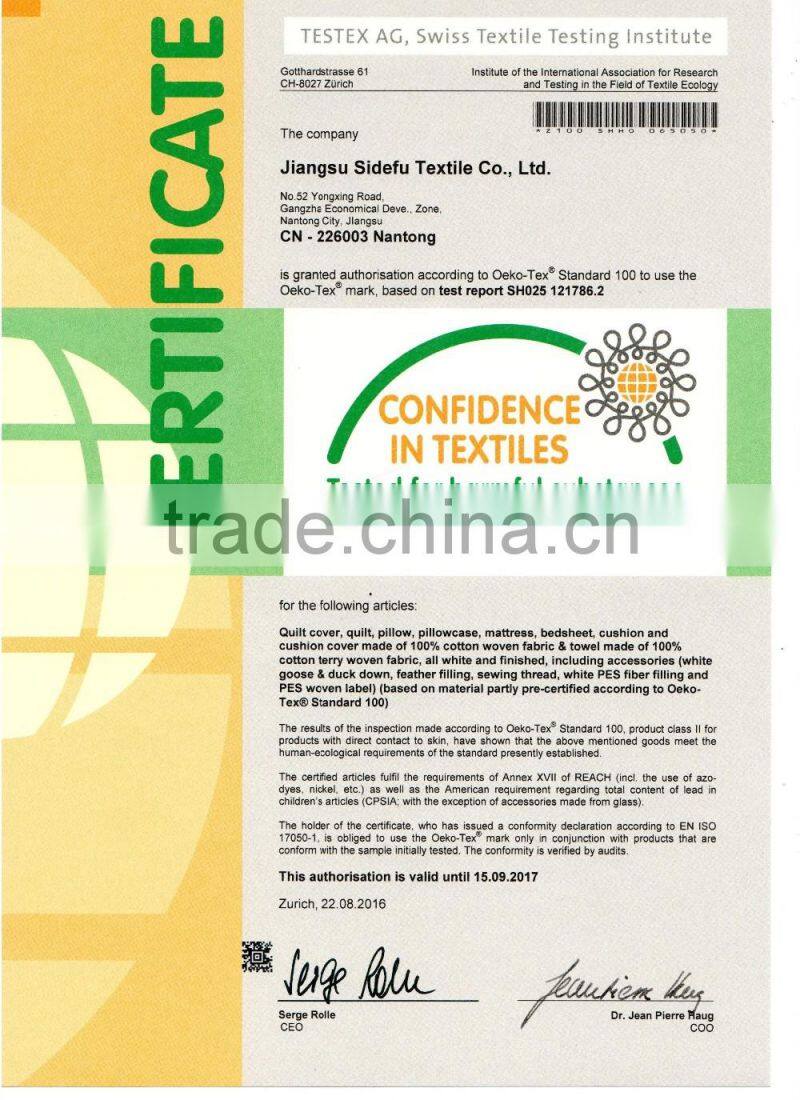 Luxury Star Hotel Satin Stripe Duvet Cover supplier