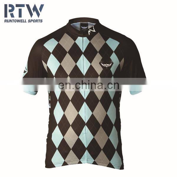 Mens hot promotional custom sublimation cycling jersey