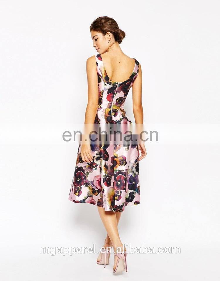 Wholesale Allover Full Floral Print Short Prom Dresses 2016