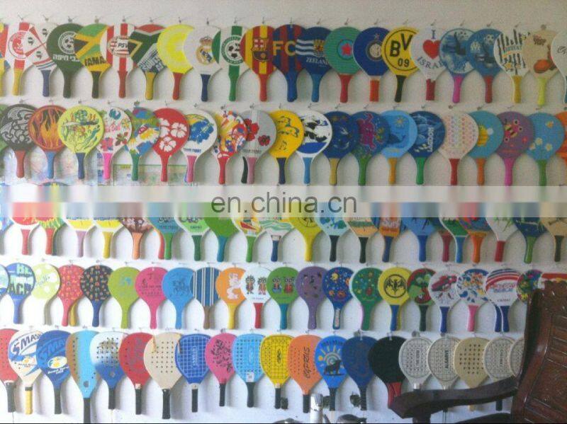 Great For Summer fun Beach Tennis Wooden Paddle Game Set Racquet and Ball Game