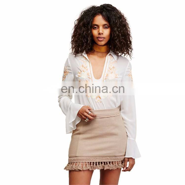 Custom Made Latest Modern Design Winter Ladies Mini Skirts Grils Short High Waist Wrap Skirt