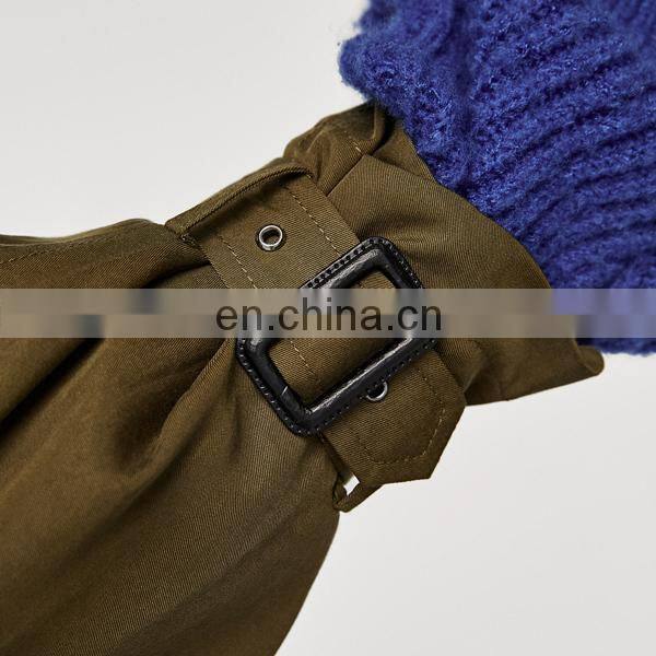 Oem ladies trench coat with lapel collar loose fit trench coat for women