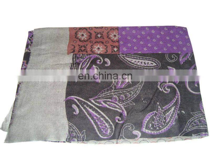 Printed 100% Pashmina wool Scarfs , Shawls , Stoles