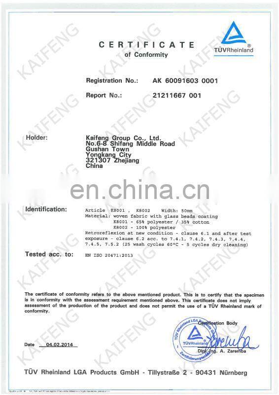 TC High EN20471 Retro Reflective Tape for Hi-Viz Garments and Clothing