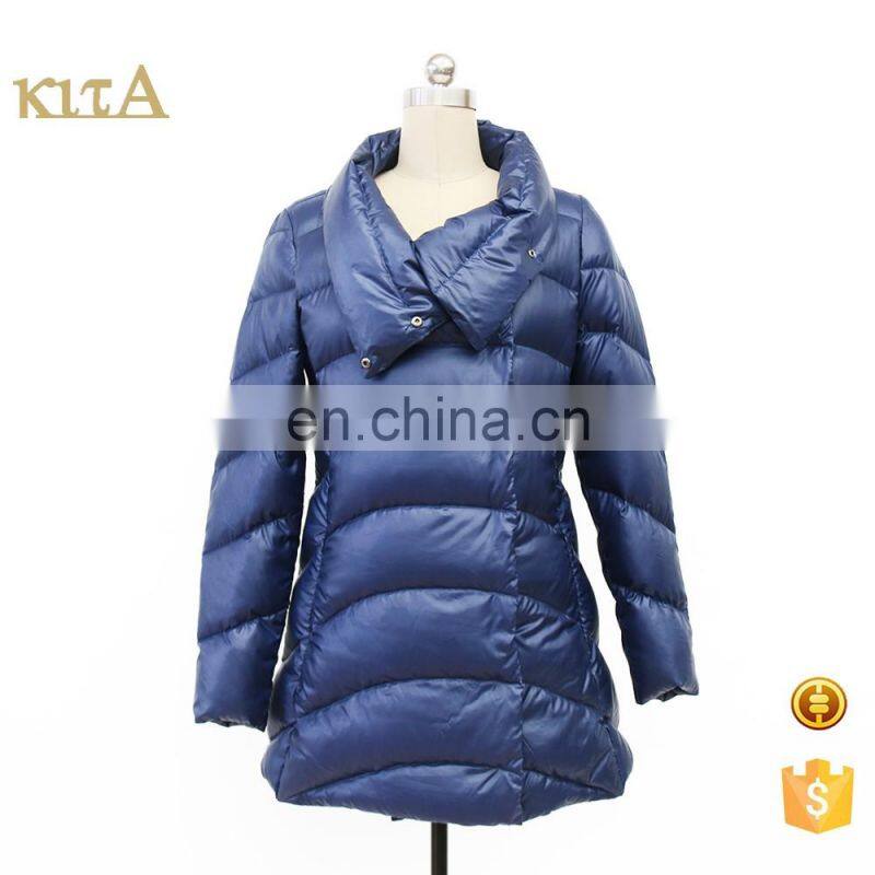 women warm light high quality winter quilted down jacket