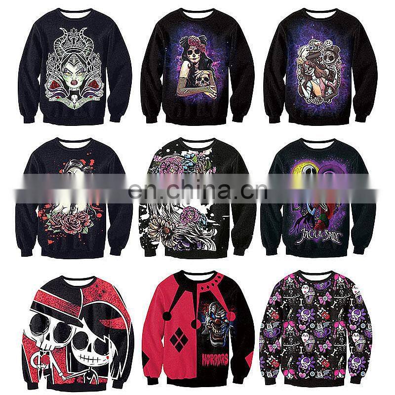 Halloween Costume Jumper Cool Skull Tank Top Bodysuit Gothic Hoody Sweatshirt and Skeleton Leggings Wholesale Adults Clothing