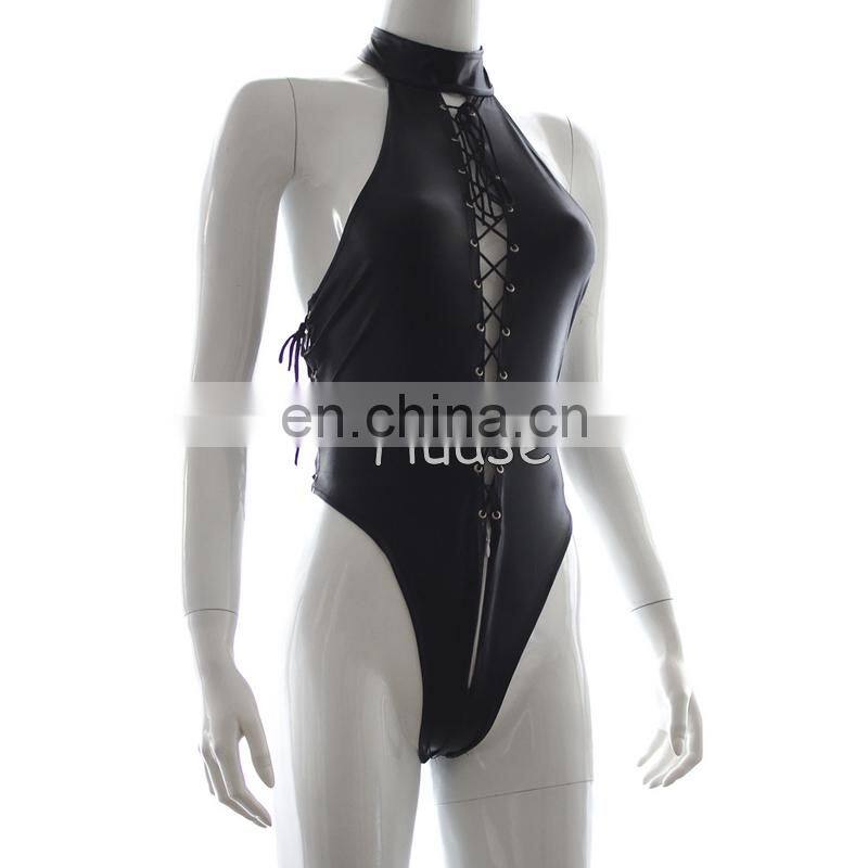 Sexy Leather Lace-Up Corset Sexy Catsuit Sexy Body suit Sexy Lingeries