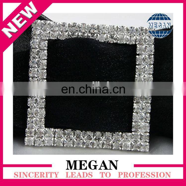 wholesale wedding spandex chair bands with rhinestone buckle