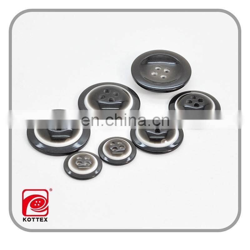 Plane convex double color, all-match, trend, hat type resin 4 hole buckle