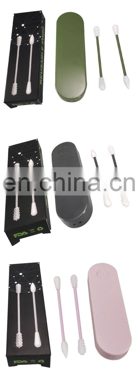 Reusable Double Sided Cotton Swab Bud Stick Ear Pick Makeup Cleaning Tool Eco-friendly Makeup tool