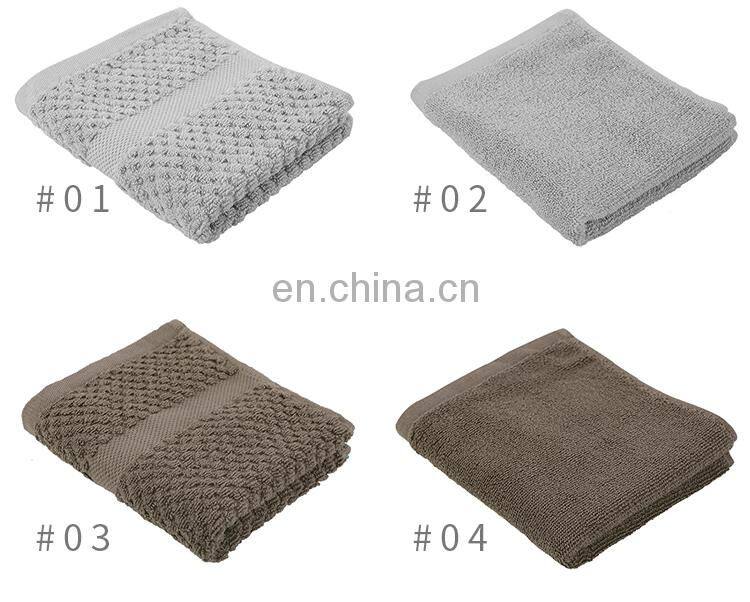 2018 High absorbent organic cotton plain woven rectangle figured beach face towels