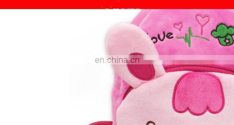 Baby Girl Pink Backpack Infant Cute Rabbit mini Backpacks for 1-2T plush soft gift