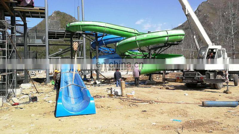 Water Play Equipment Fiberglass Water Slide for Sale Aqua Park