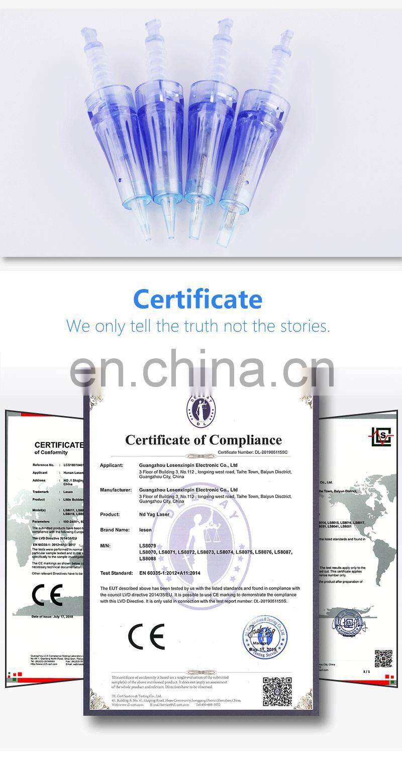 Replacement needle cartridge stainless steel needle skin vibrating derma pen