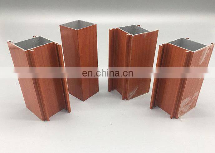 Aluminum wood grain powder coating extrusion profile for decoration