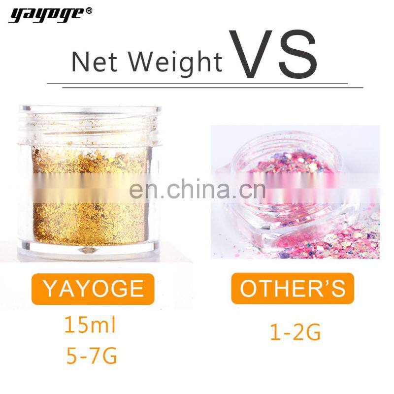 2019 new arrival Colorful PET Nail sequins crystals flash 3d nail art decoration