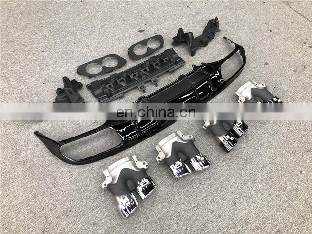 FOR BENZ C Class coupe change to C43 AMG DIFFUSER WITH EXHAUST PIPES