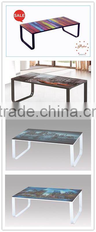 modern living room steel glass coffee table furniture