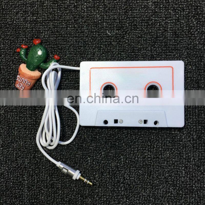Car Cassette Tape Adapter Converter Universal 3.5mm For Mobile phone MP3 AUX Cable CD Player