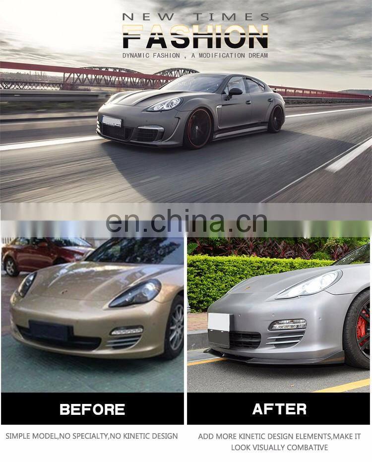 Car Carbon Fiber Front Diffuser Lip for Porsche Panamera S Sedan 4S Hatchback 4-Door 09-11