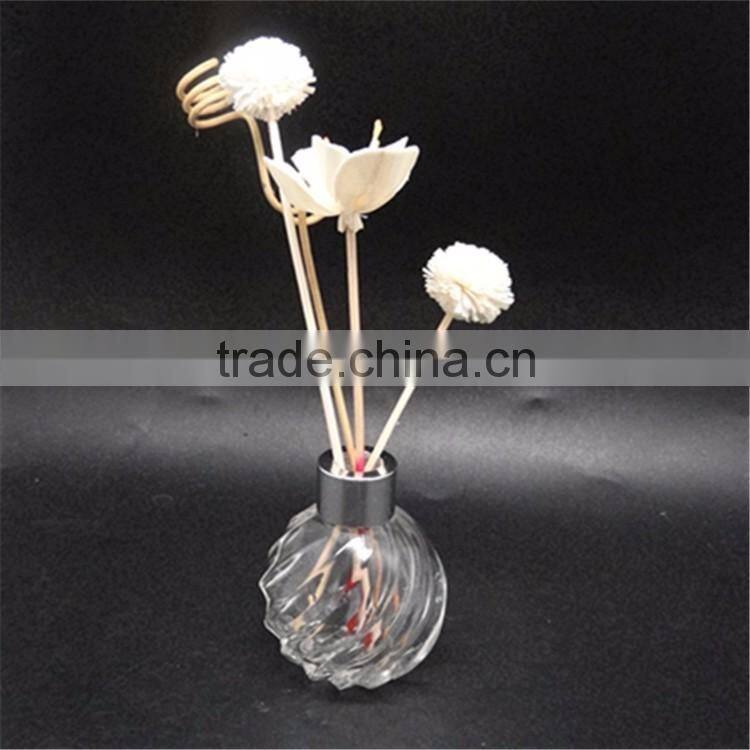 120ml glass material clear color aroma diffuser bottles with aluminum caps