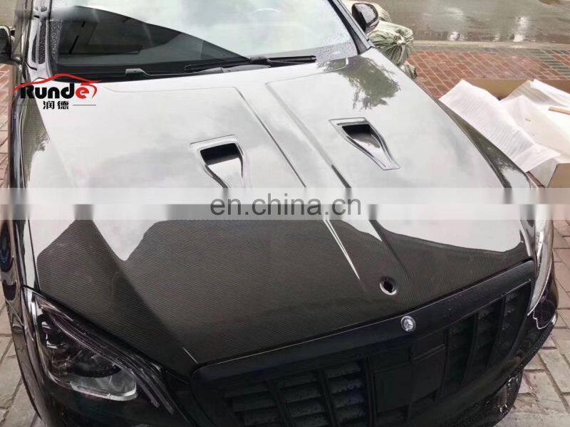 RUNDE Brilliant Quality Mansy Style Carbon Fiber Bonnet Engine Hood For Mercedes-Benz W222