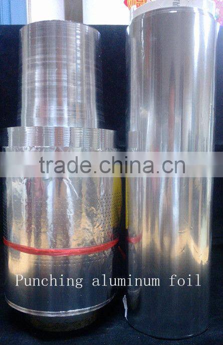 Punching aluminium foil Small circular aperture