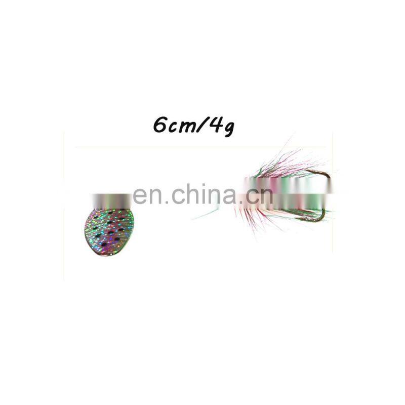 JOHNCOO Fishing Lure Metal Spinner Bait Blade 4g Spinnerbait Bass Bait Fishing Gear Isca Artificial Copper Spoon Fishing Tackle