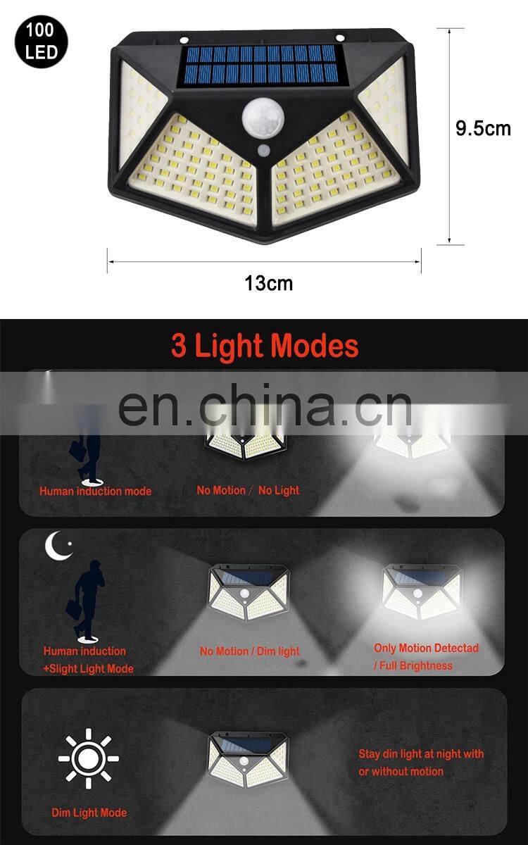 Modern Outdoor Flood Garden Led Solar Interactuon Wall Light