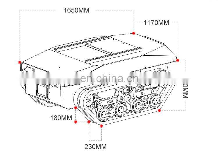 Rubber tracked chassis for lawn mower tracked chassis platform with rubber track crawler