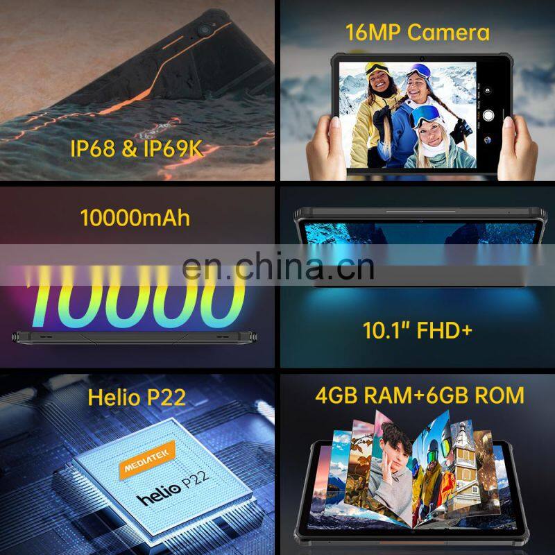 Oukitel RT1 4G Net Rugged Tablet Phone 64GB 10.1 inch Octa Core 16MP Camera 10000mAh Android Tablet