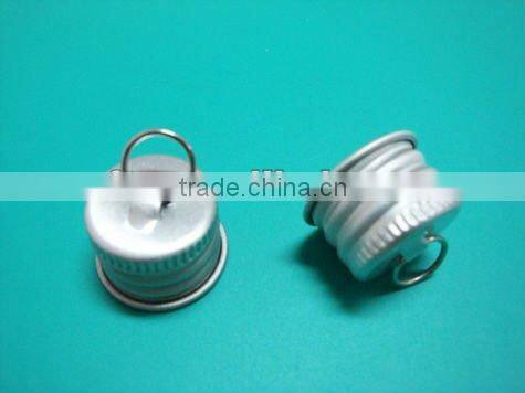 Aluminum cap with a ring