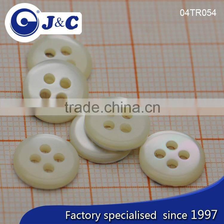 J&C flat Trocas shell buttons with red bottom for fashion shirt.TR053,054