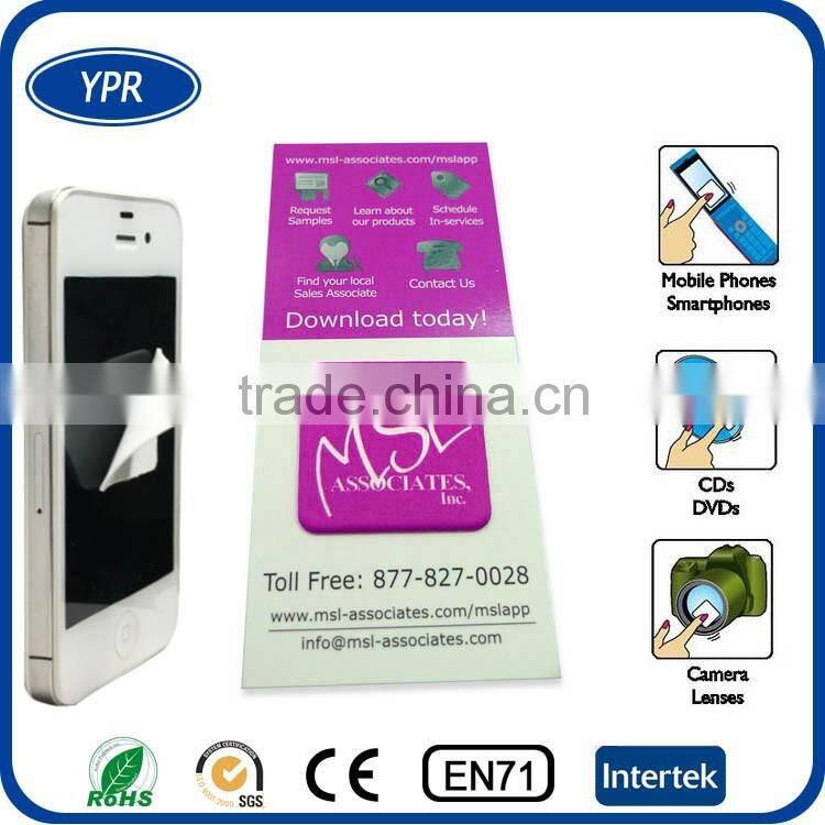 new business idea Wholesale Color Printed screen cleaner sticker
