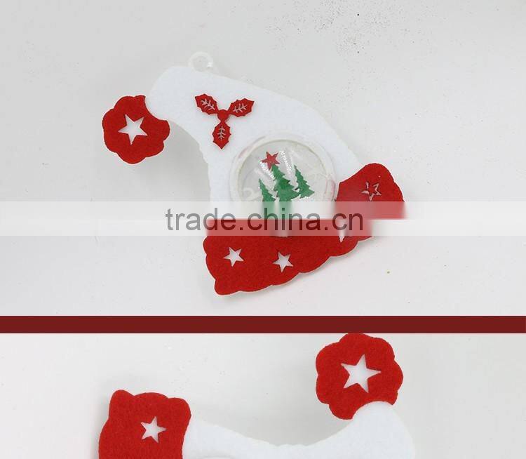 Plastic Clear Christmas Ball In Santa Hat Design Christmas Tree Hanging Ornaments Dropshipping Xmas Decoration