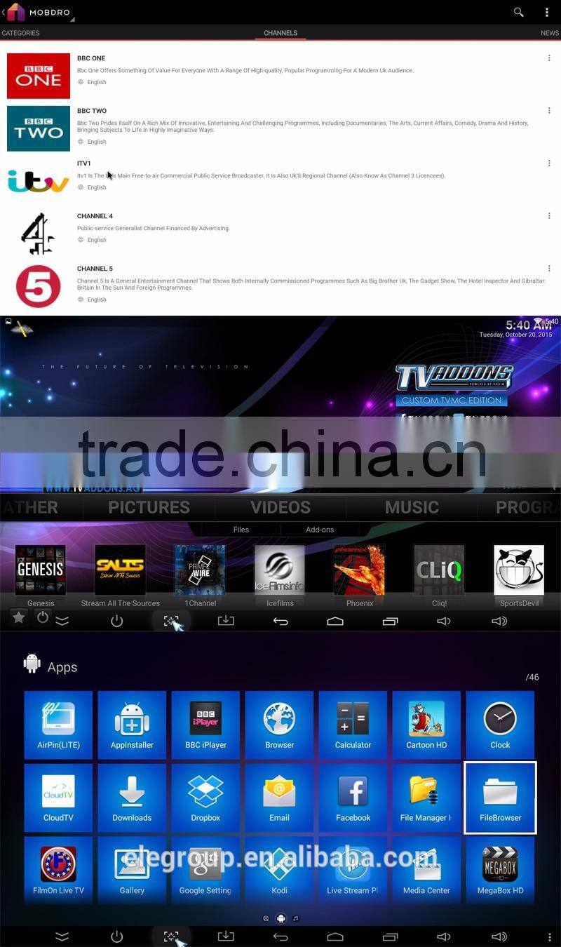 Android 5.1 S905 Quad core CPU Penta Core GPU 2GB DDR3 RAM 16GB EMMC ROM Q BOX Android tv box