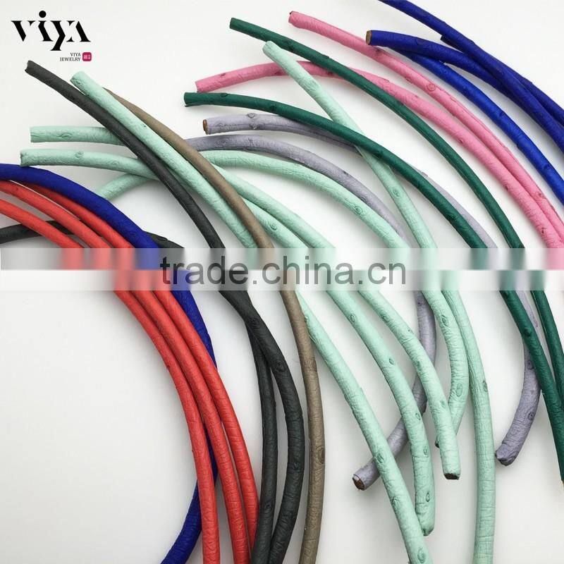 New Arival 100% Genuine Ostrich Leather Cord European Standard High Quality Leather for Bracelet