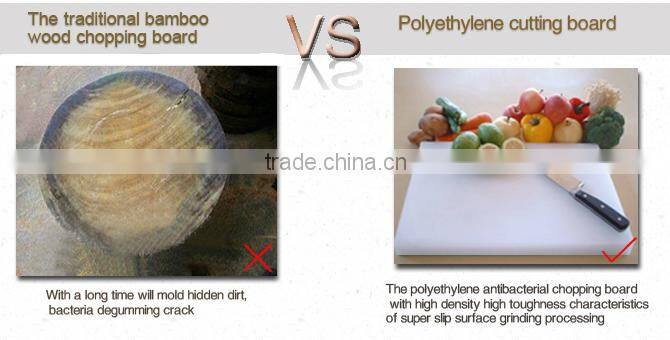 high quality plastic pe chopping board with round or rectangle shape