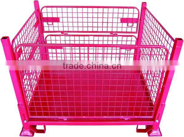 Stackable collapsible pet preforms wire container used for storage