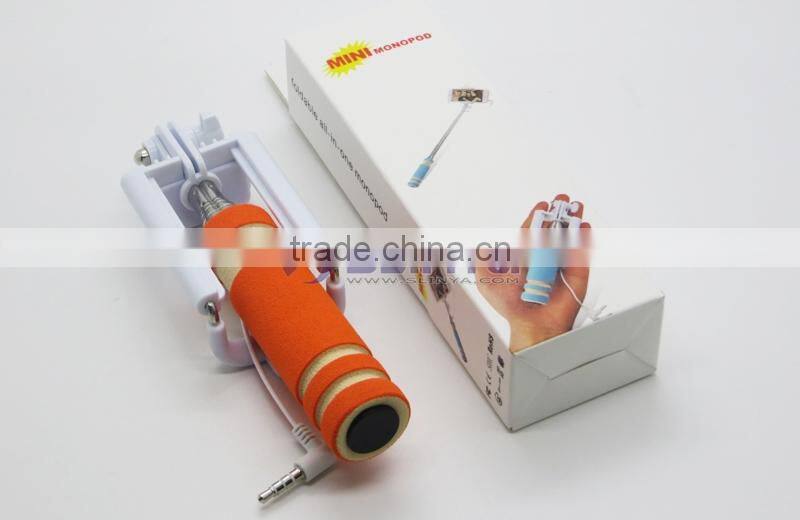 Promotional Gifts Folding Monopad Pocket Selfie Stick With 3.5MM Cable Selfie Monopad For iPhone Android IOS Smart Cell Phone