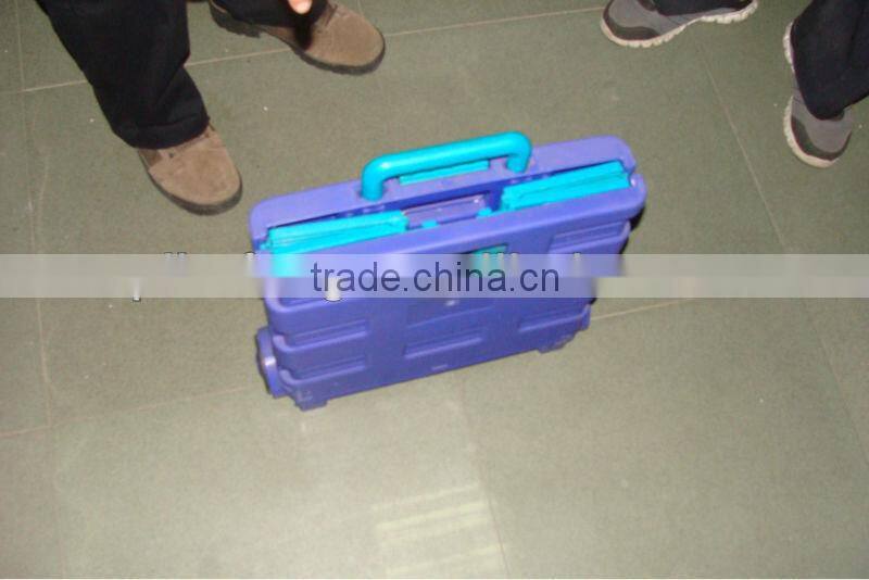 plastic folding shopping trolley