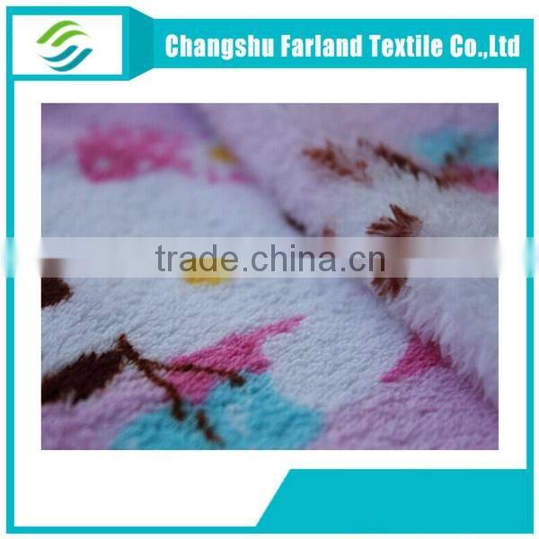 cute pink hello kitty coral fleece fabric