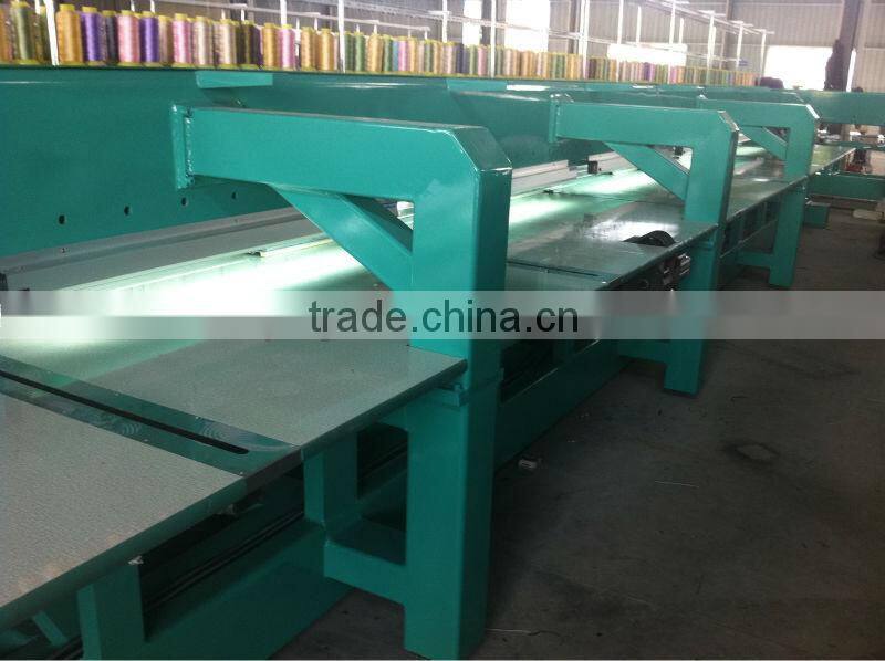 Multi-heads flat computerized embroidery machine with cutter