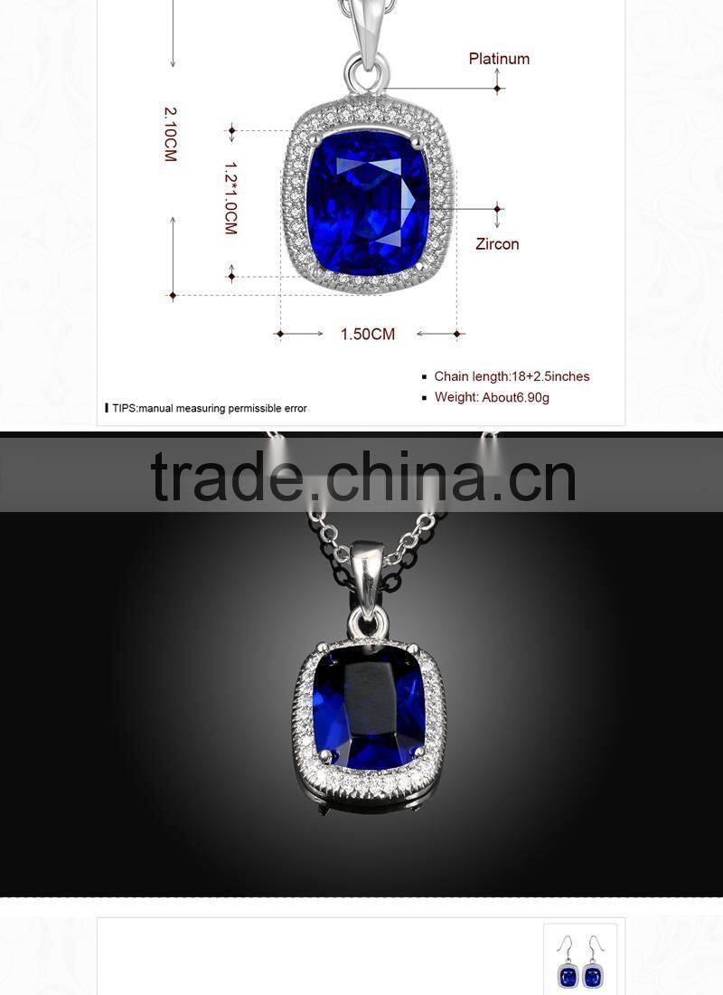 Fashionable Blue Gemstone Jewelry Set wholesale