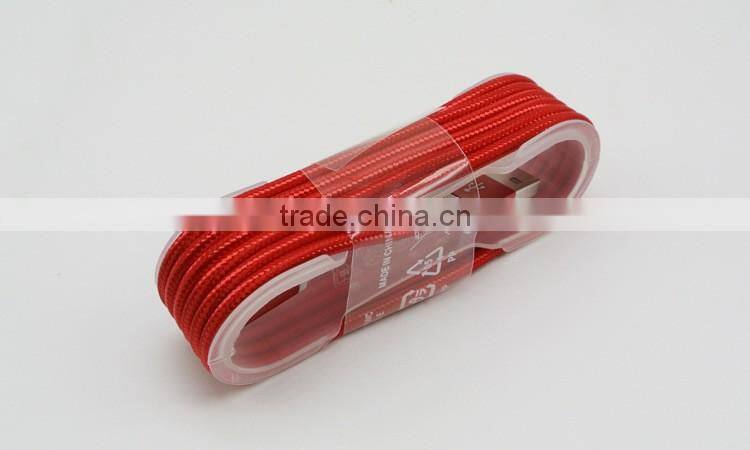 Nylon Braided USB Charging Data Cable data syne cable for Iphone